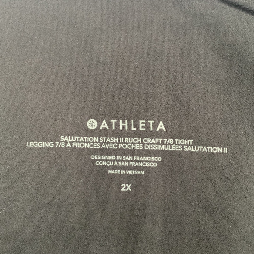 Athleta, size 2x, black 7/8 leggings! Brand new, with original tags. - Picture 4 of 8